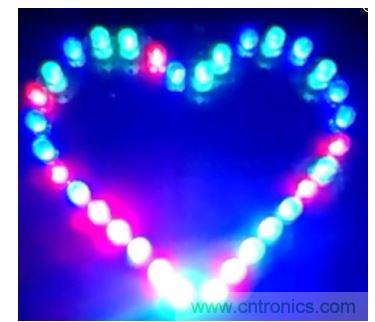 &ldquo;心&rdquo;型LED 燈效果圖