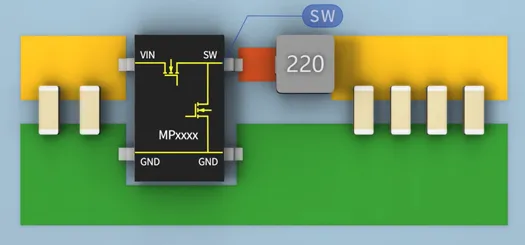 SW與電感之間的鋪銅面積越大越好嗎? SW與電感之間的鋪銅面積越大越好嗎?