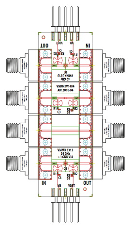 在 15 至 33 GHz 應用中使用 VMMK-3313 在 15 至 33 GHz 應用中使用 VMMK-3313