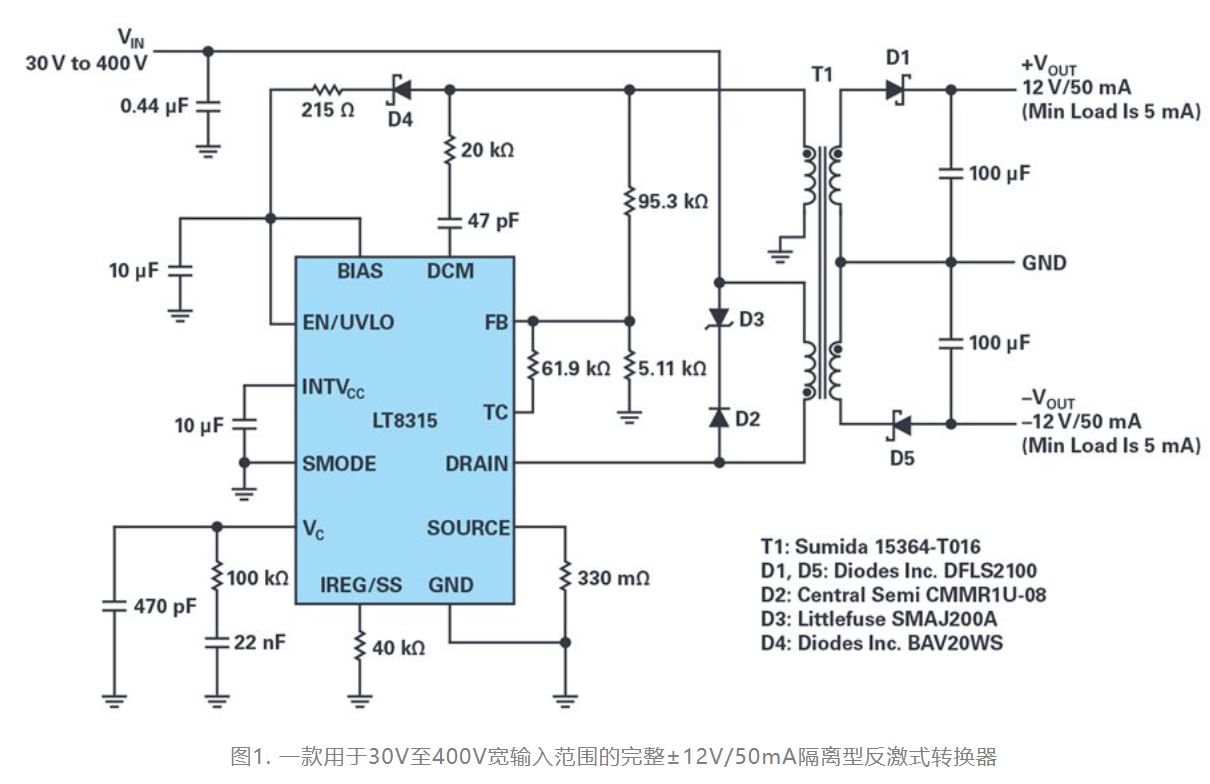 單個IC也能構建緊湊、高效的雙極性穩壓器